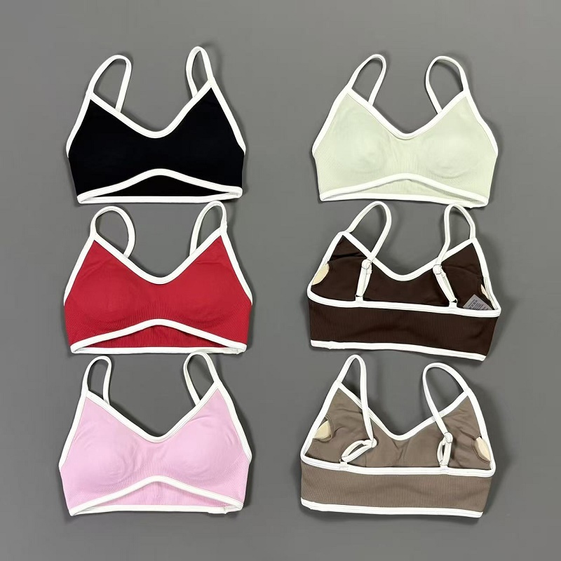 Sports Bra Racerback - Soutien-gorge de yoga contrastant pour femme,