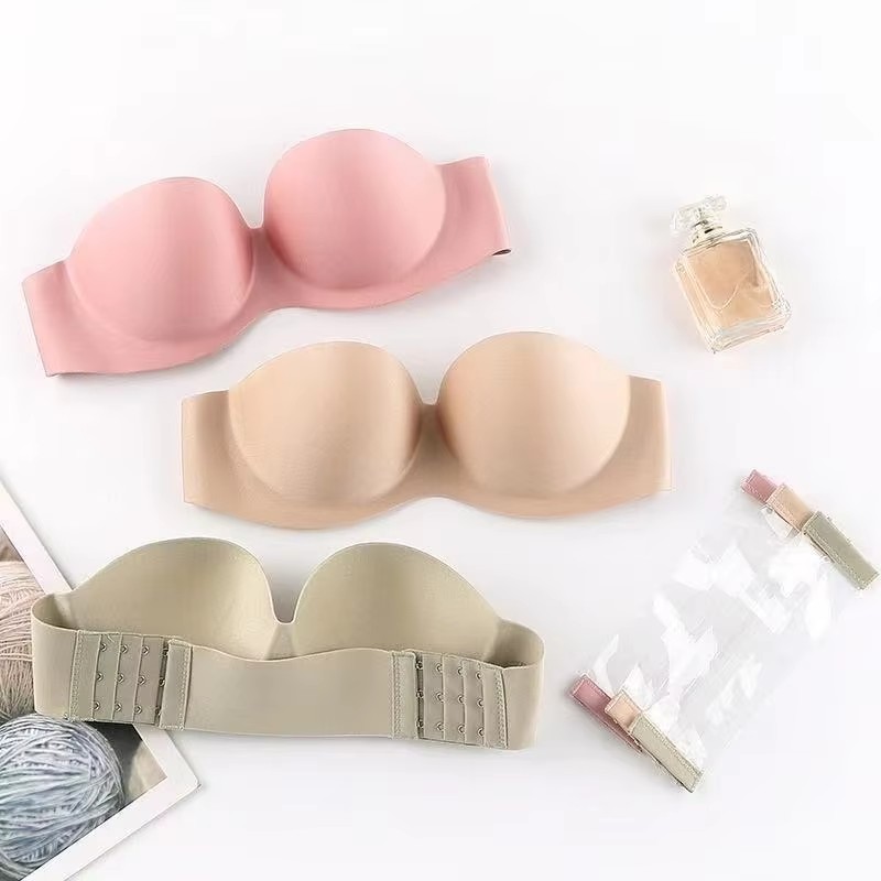 Underwire Bra Padded - Soutien-gorge push-up sexy sans bretelles pour